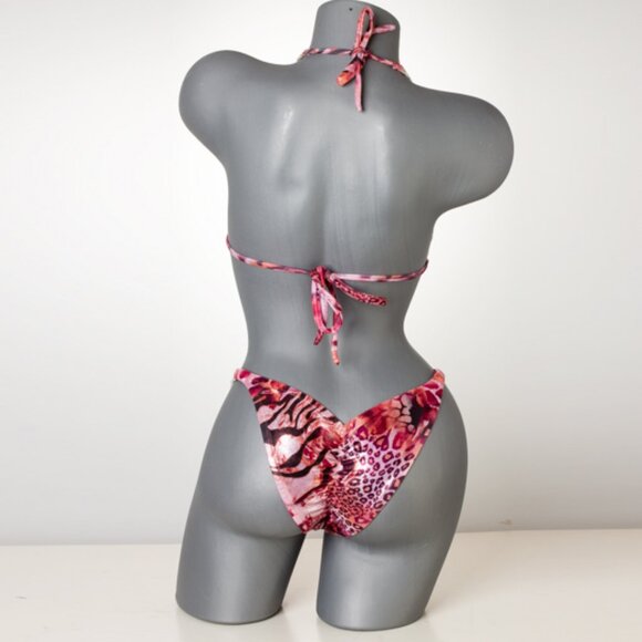 Rose Pink Animal Print NPC Bikini Competition Suit - Picture 2 of 2